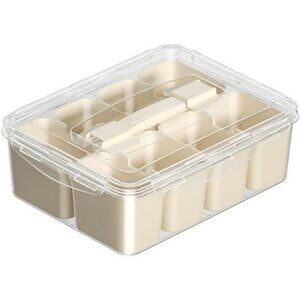 Kitchen storage container with 8 partition boxes airtight seasoning snack fruit